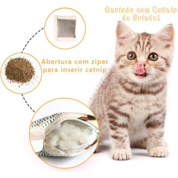 Brinquedo Peixe para gatos com Catnip - Image 3