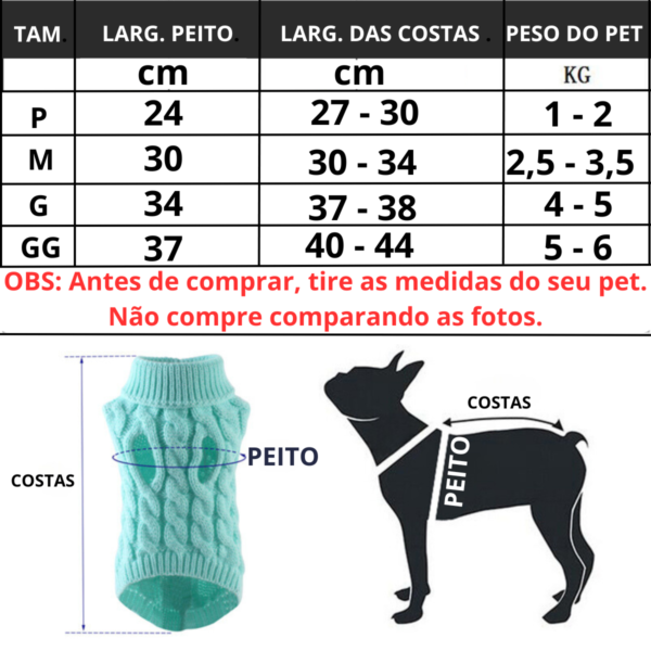 Suéter para Cães e Gatos. - Image 13