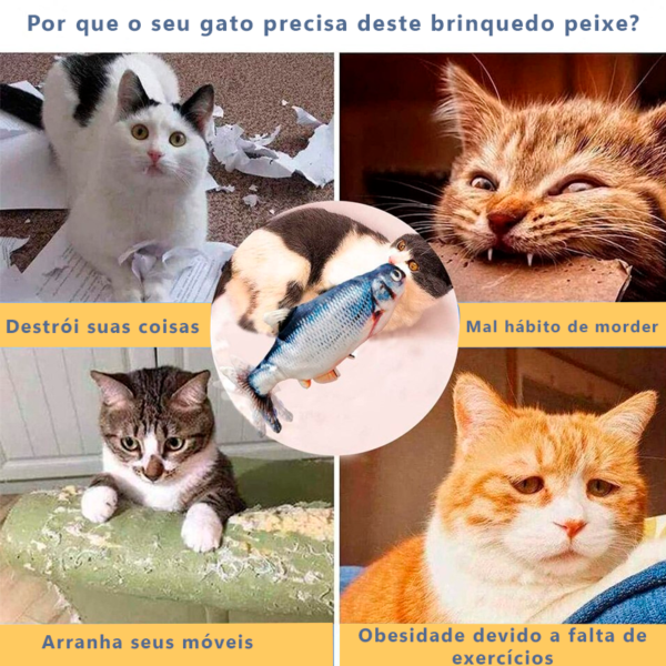 Brinquedo Peixe para gatos com Catnip - Image 8